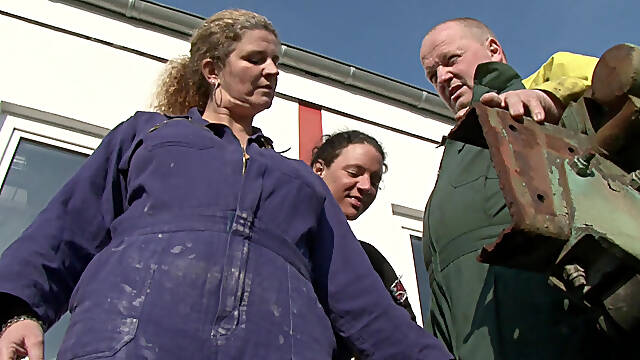 Great fucks at the mechanic with cum shot in face