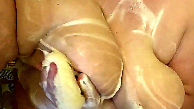 Bbwbootyful - Shower soapy boobs play