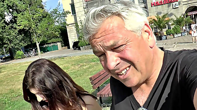 Big boobs brunette gets fucked hard in the car from her fucker