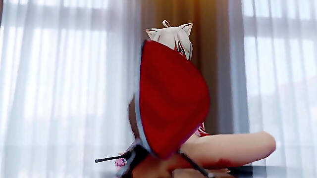 Chocolate Cream Cheongsam Black Stockings Red-soled High Heels