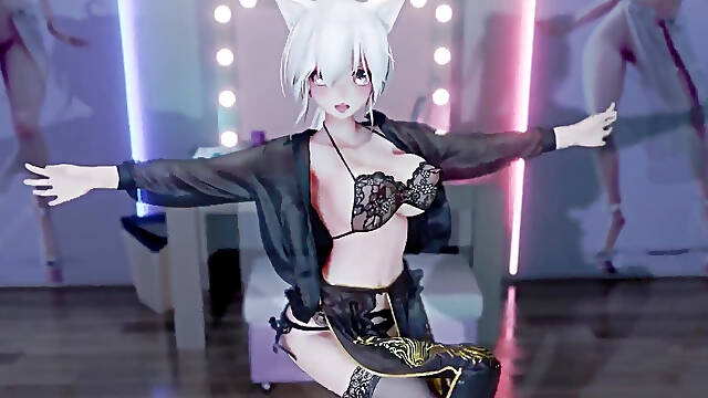 Gfriend-mago Ancient Style Elegant Cheongsam Crotchless Black Stockings