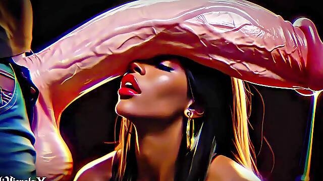 Big Boobs And Ass Ebony Goddesses - White Cock Worship: Dark ASMR &amp; Extreme Contrast (4K AI Animated Porn)