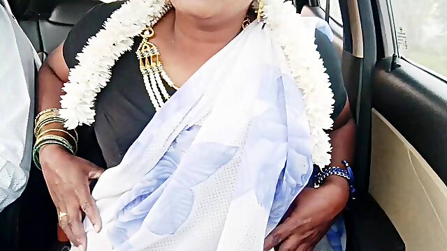 Indian Bhabi Car Sex. Beautiful Saree Housewife Try to Fucking with Stepson Car Drive.telugu Dirty Talks.