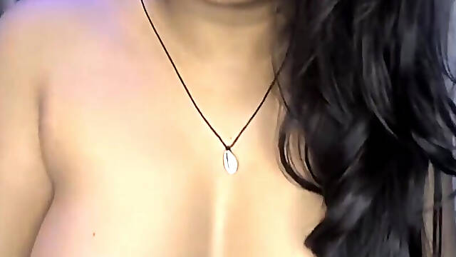 Indian girl Mysha goes naughty on video call - flashing her wet chut, squeezing her boobs &amp; riding dildo for her boyfriend