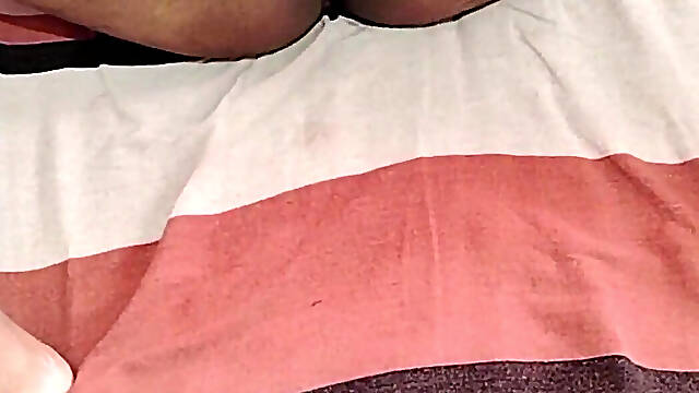The feeling of being alone with your legs spread wide and touching yourself like this