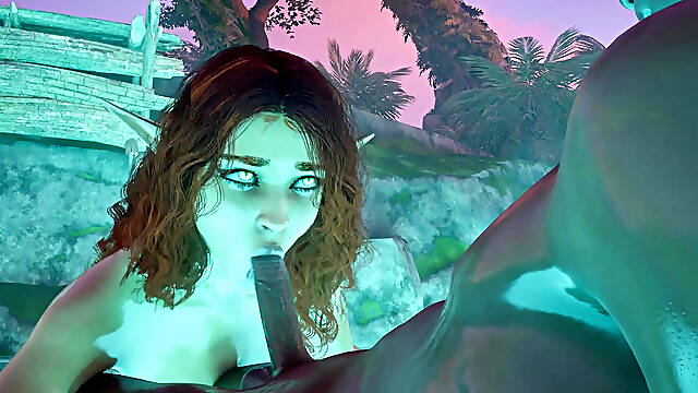 Elf Girl Sucks Cock, Gets Licked and Fucked Hard with Cum on Face &amp; Body