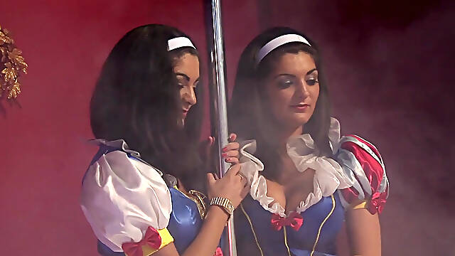Adventurous twin babes in uniform know how to treat those horny men