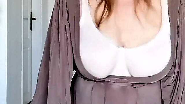 Hottest MILF Ever with Huge Tits Seduces You in Stockings