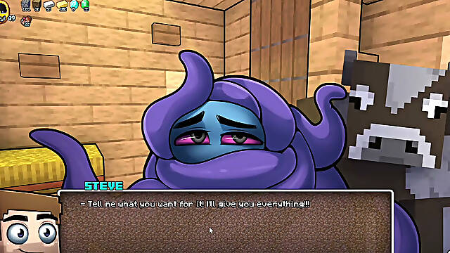 Hornycraft milking big boobs furry animation