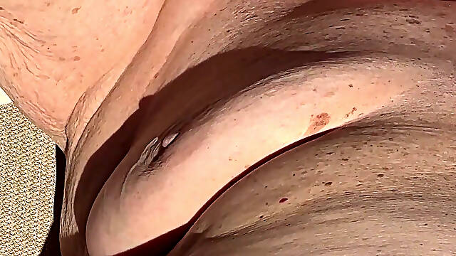 Fan Request Granny Naked in Sun Shows Dirty Rough Soles &amp; Toes GILF
