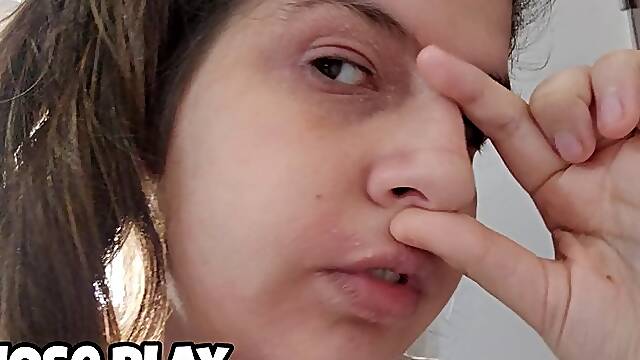 Nose Fetish and Pig Nose Play – Close-Up, Nose Blowing, Face Play