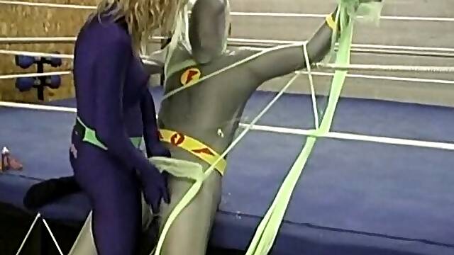 Quick Silver And Fly Man Falls Prey To Web Woman, Jerked Off In Spandex