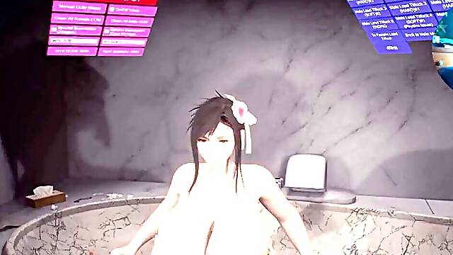 Final fantasy Tifa Gameplay three dimensional VR toon