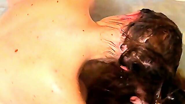 Very Long Red Hair Messy and Wet Underwater - Fan Custom Hair Fetish Video