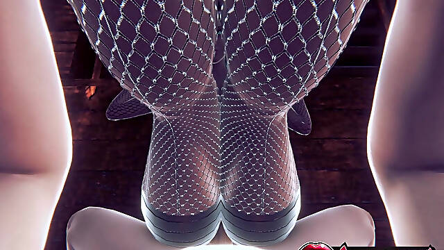 Extreme Close up Missionary Fuck - Big Boob Anime Girl Takes Floor Cumshot in 3D Hentai