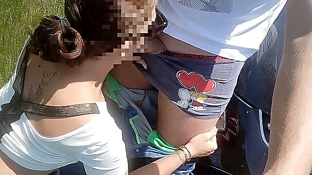Blowjob and Sex on the Hood of the Car