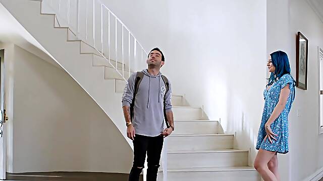 Big tit babe Jewelz sucks Jake's dick in lacy bras and panties